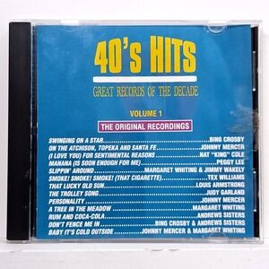 40s Hits Great Records of the Decade Vol 1 CD Original Recording Bing Crosby Nat